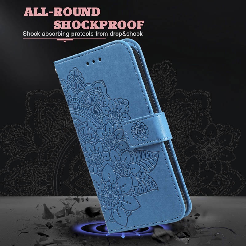 Bao Da Điện Thoại Nắp Lật Dạng Ví Họa Tiết Hoa Mandala OPPO A74 A95 A54 A94 A93 A92S A73 A72 A53 A53 A33 A32 A53S F19 F17 Pro Plus Ốp