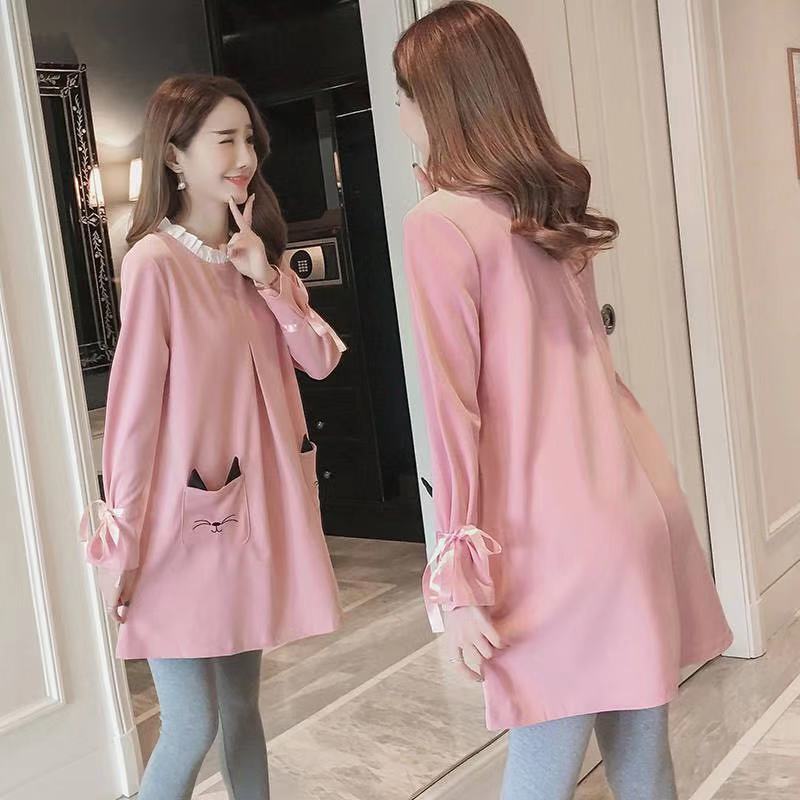 Đầm Bầu Form Rộng Dài Tay Phong Cách Hàn Quốc Dành Cho Nữ