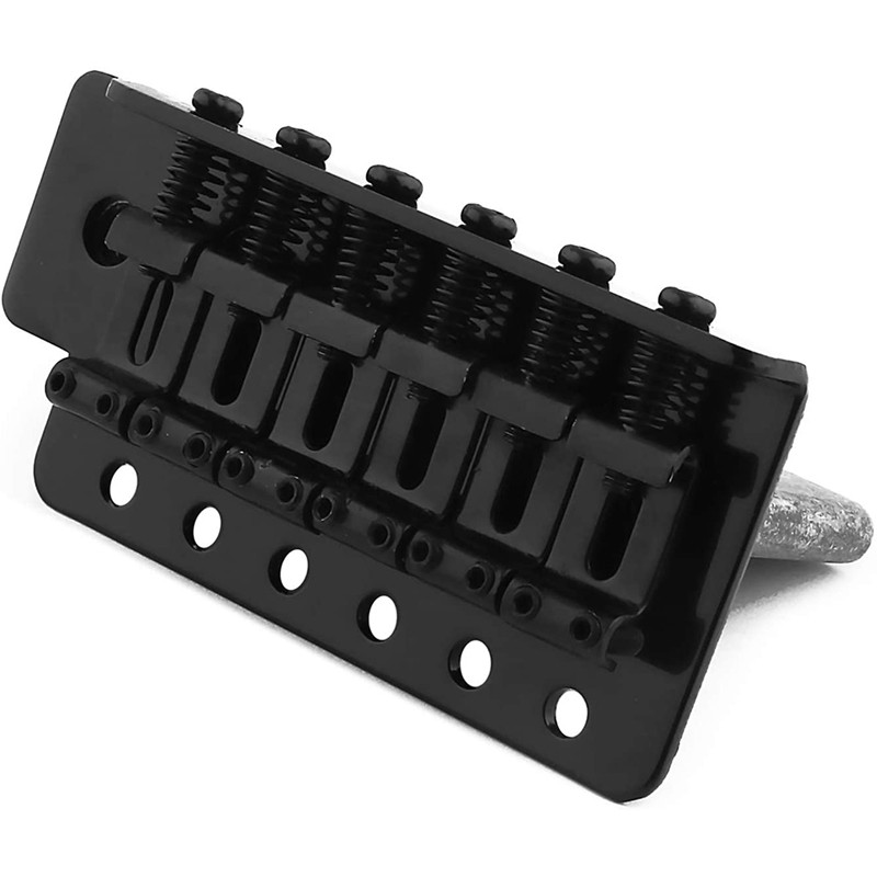 6 String Electric Guitar Tremolo Bridge with Whammy Bar for Fender Strat Squier Style Guitar Black