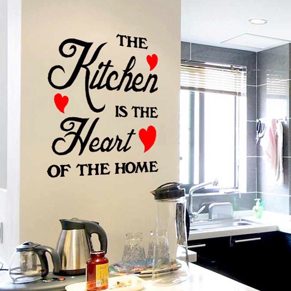Decal dán tường châm ngôn về The Kitchen is the heart of the Home