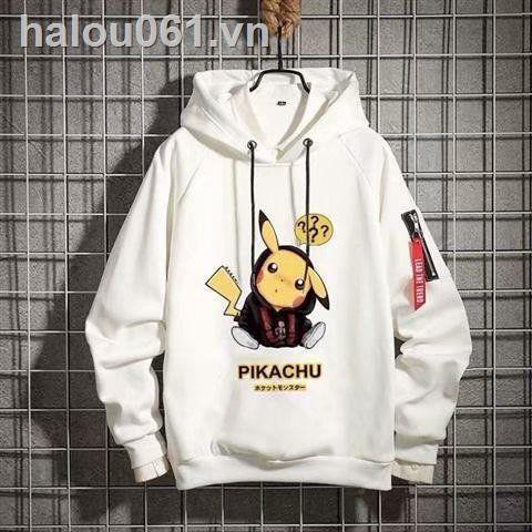 Áo Hoodie Nam In Hình Pikachu Thời Trang Thu Đông 2020
