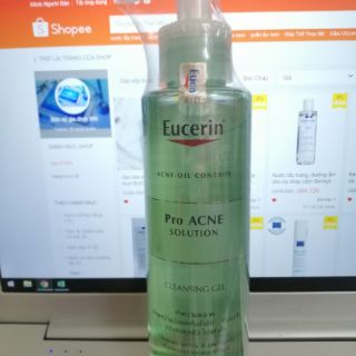 Gel rửa mặt cho da dầu mụn EUCERIN ProAcne Solution cleansing gel 200ml