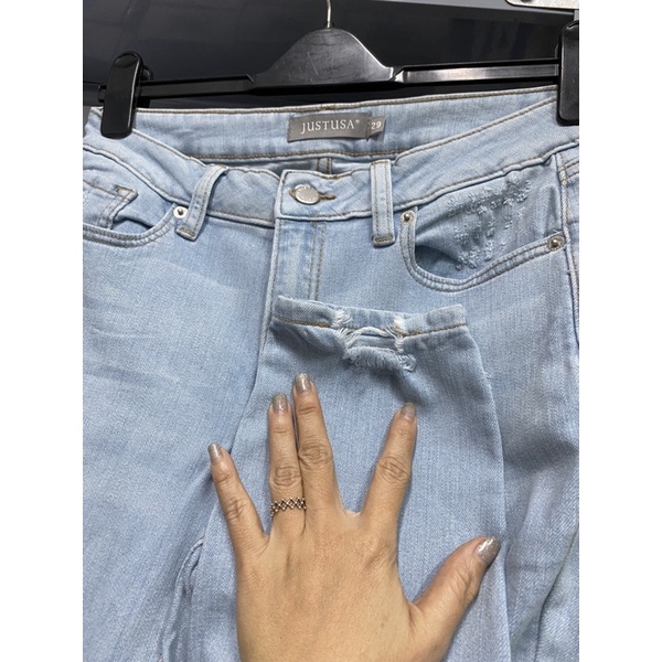 Quần Jeans JUSTUSA Baggy Ống Sượt 14cm - 3464 Mẫu 1.56-46kg sz 27