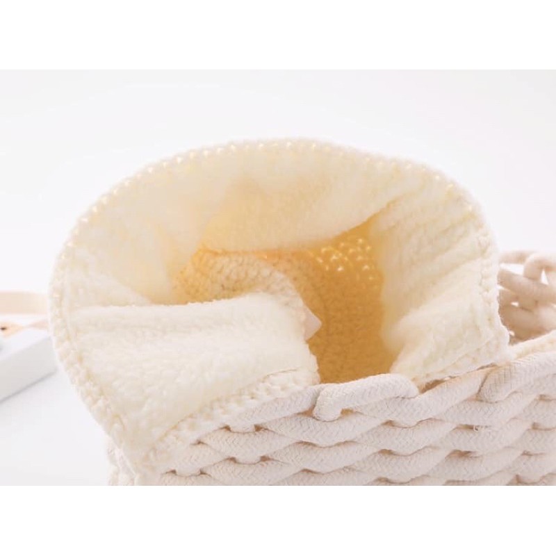 Mũ len tai thỏ lót bông MU007 freesize 6-24m