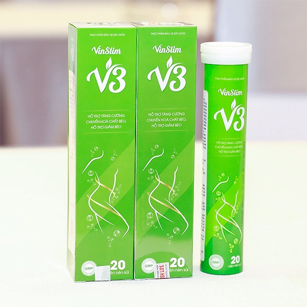 Vinslim V3 Viên Sủi Giảm Cân nhanh cấp tốc an toàn detox không phải thuốc giảm cân, không tác dụng phụ