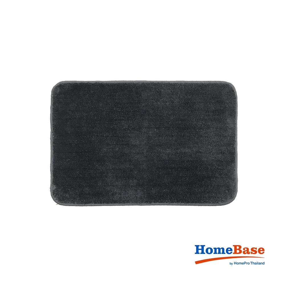 HomeBase HLS Thảm chùi chân mềm Microfiber Thái Lan 60x40cm màu xám đậm