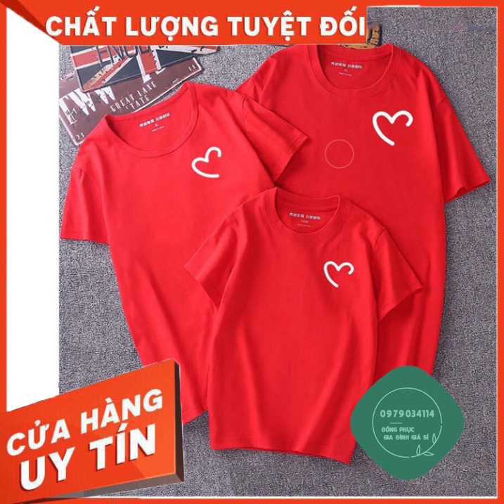 Áo gia đình 3 4 5 người đồng phục đơn giản độc đáo ấn tượng thun cotton mềm mịn GD0042 Áo thun giá sỉ