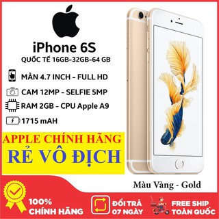 [MÁY CHÍNH HÃNG] Điện thoại IPhone 6S 128G máy Quốc tế dùng sim thường, vân tay nhạy, có bảo hành