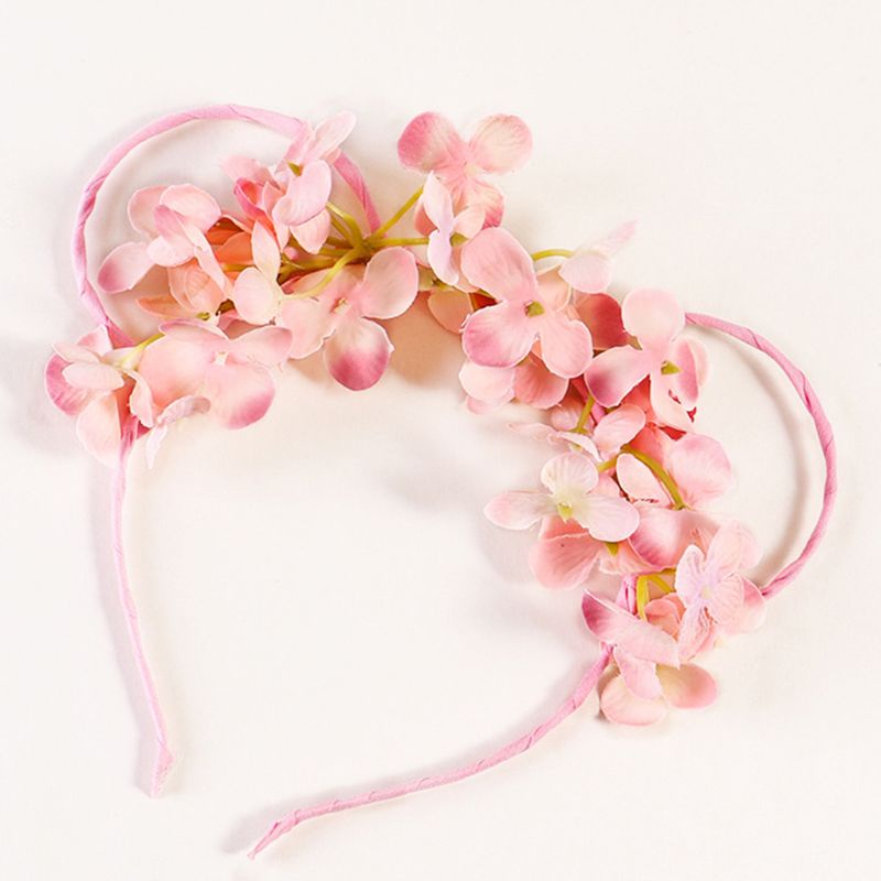 Băng Đô Tai Gấu Đính Hoa Nhân Tạo Dễ Thương Dành Cho Bé Gái