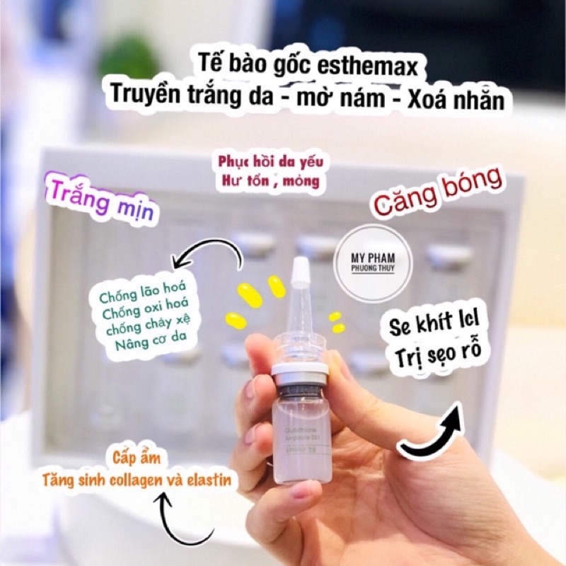 Tế bào gốc truyền trắng Glutathione Esthemax Set 10 lọ Hàn Quốc
