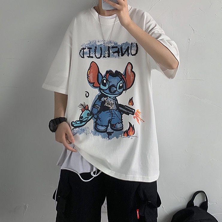 Áo Thun Tay Lỡ Dáng Rộng Phong Cách Hong Kong Thời Trang Cho Nam Và Nữ