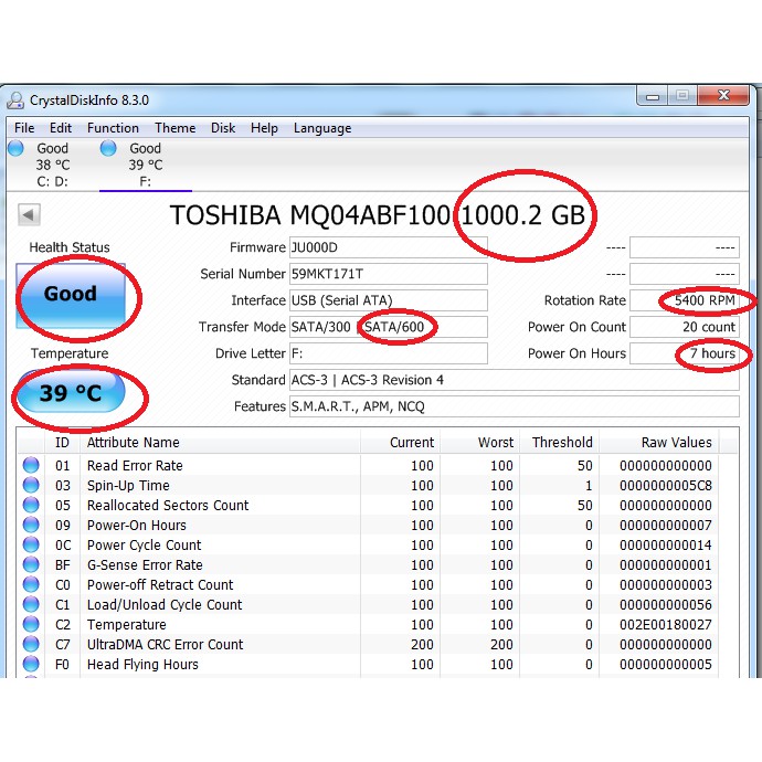 HDD Toshiba/Seagate 1TB Sata3 5400-7200 2.5&quot; mới 100%, chuyên cho laptop.chứa dữ liệu tặng cáp sata 3 lắp cho pc