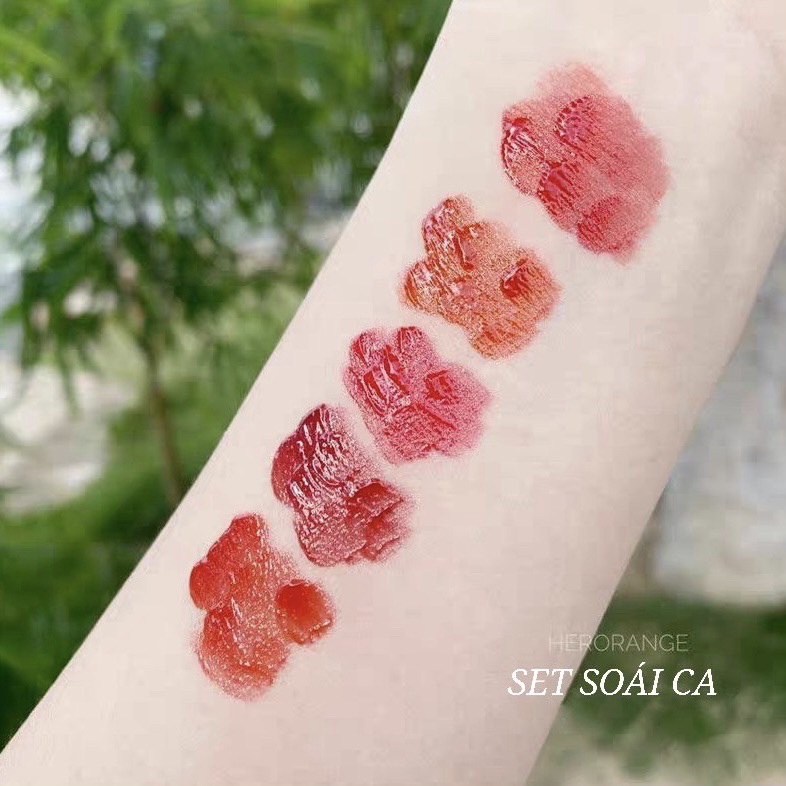 Set 5 Son Kem Mini Herorange Bóng Và Lì Bền Màu Lâu Trôi | BigBuy360 - bigbuy360.vn