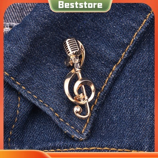 Ghim cài áo bằng hợp kim hình nốt nhạc thiết kế độc đáo BSTO