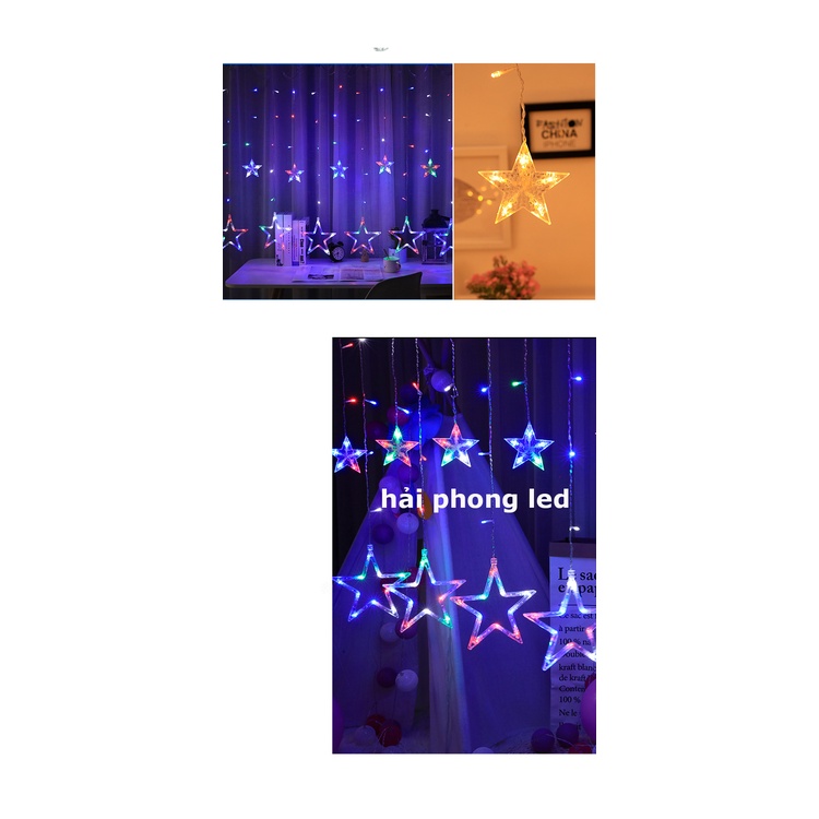 Đèn nháy hình sao 12 ngôi sao trang trí hình ngôi sao decor nhà cửa phòng ngủ đèn nháy trang trí hình ngôi sao
