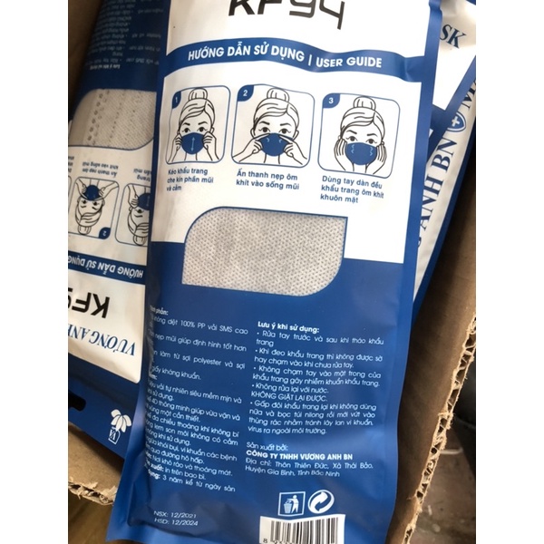 Khẩu Trang KF94 4 lớp công nghệ Hàn Quốc Chống Bụi Mịn Và Kháng Khuẩn