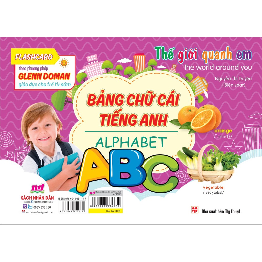 Sách - Flashcard Thế Giới Quanh Em - Bảng chữ cái Tiếng Anh (Theo phương pháp Glenn Doman) - ndbooks