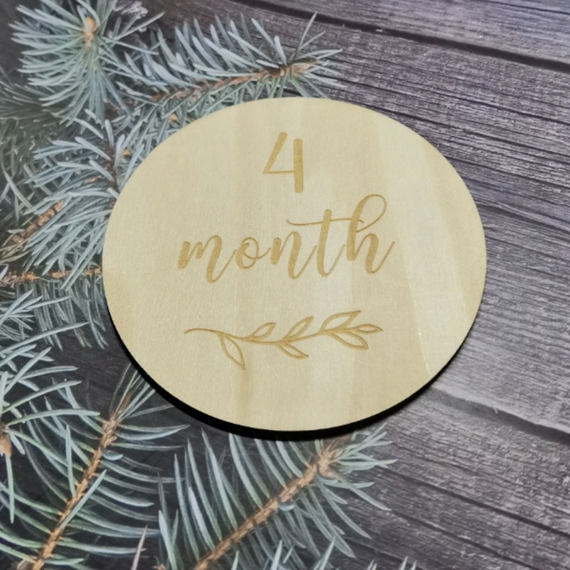 Set 13 Tấm Thẻ Ghi Âm Phát Triển Theo Tháng Làm Thủ Công Kỷ Niệm Cho Bé Sơ Sinh