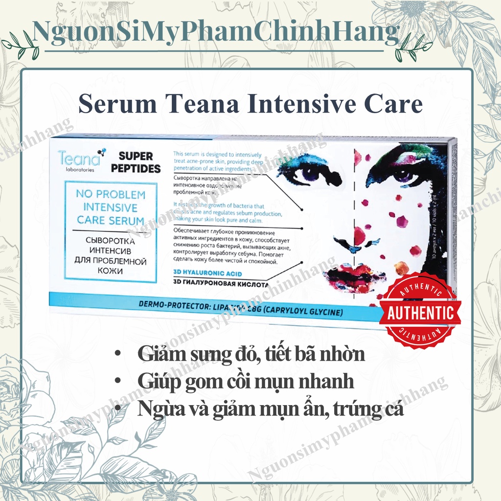 Serum Tean INTENSIVVE CAREE SERUM loại bỏ mụn  se khít lỗ chân lông