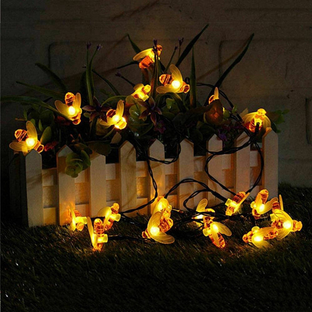 Dây Đèn led 2.2 / 3.3m Trang Trí Giáng Sinh Chống Nước Hình Chú Ong Dễ Thương