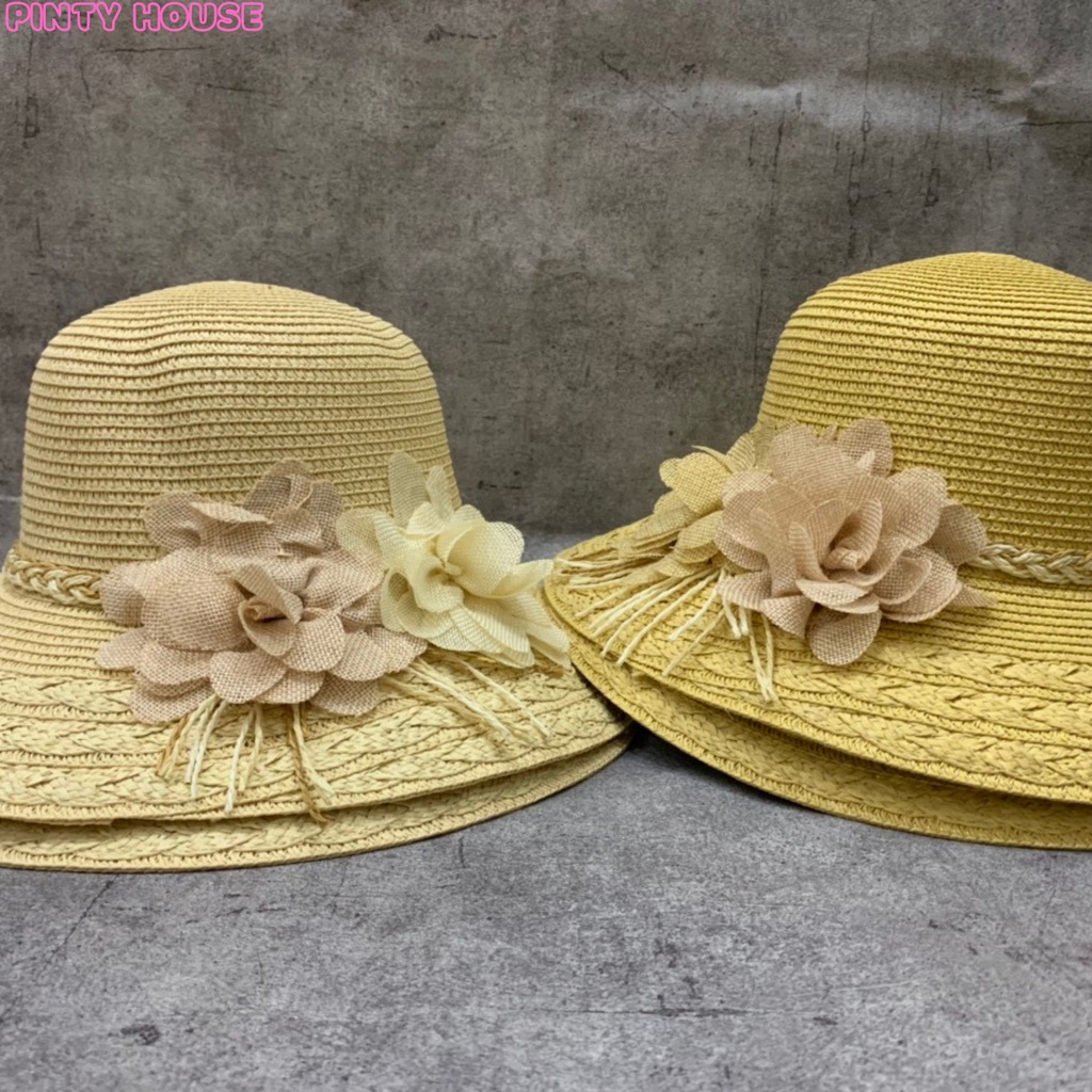 Nón đi biển ,Mũ phớt vành rộng làm cao cấp làm từ cói phong cách thời trang biển