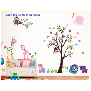 Decal dán tường vườn thú lớn