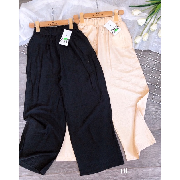 Quần Ống Suôn Chun Cạp To Cao Cấp Chất Đũi Tơ Nhật Trend Thời Thượng Sang Chảnh | BigBuy360 - bigbuy360.vn