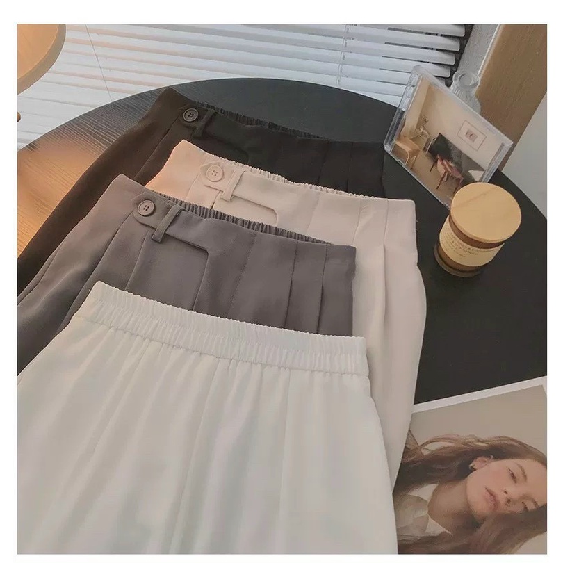 Quần baggy  nữ L.I.E.N Boutique  nút chéo , chất liệu kaki thoáng mát | BigBuy360 - bigbuy360.vn