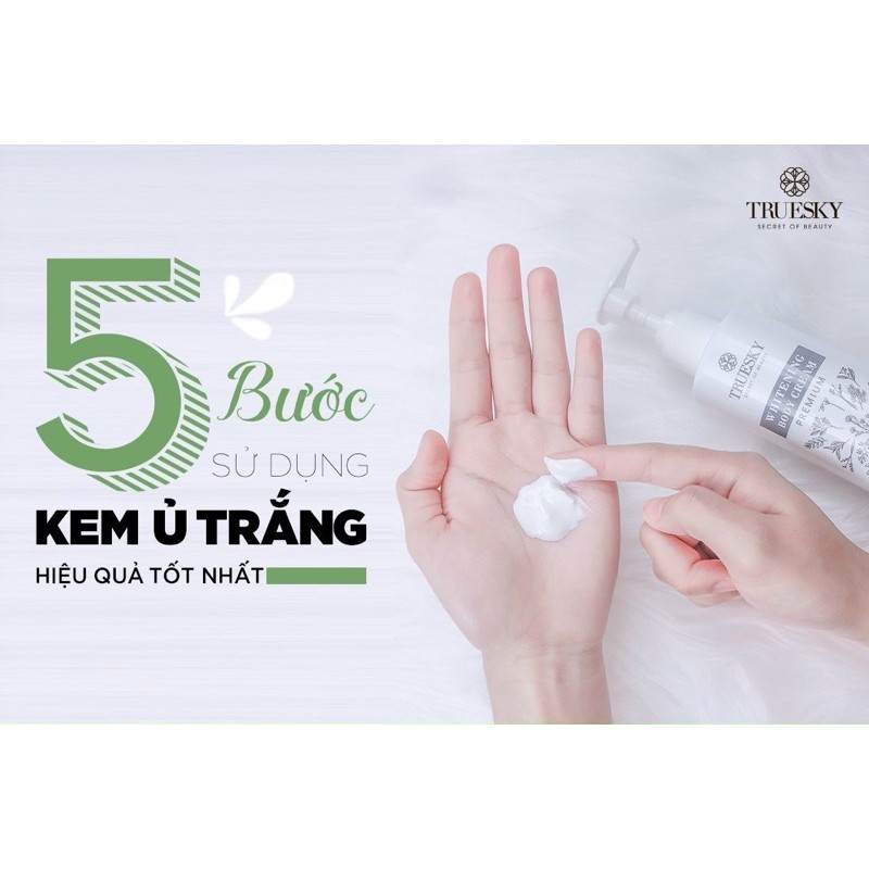 Kem ủ trắng boby cấp tốc Truesky Premium phiên bản cao cấp giúp bật tone ngay lần đầu  200ml - Whitening Body Cream