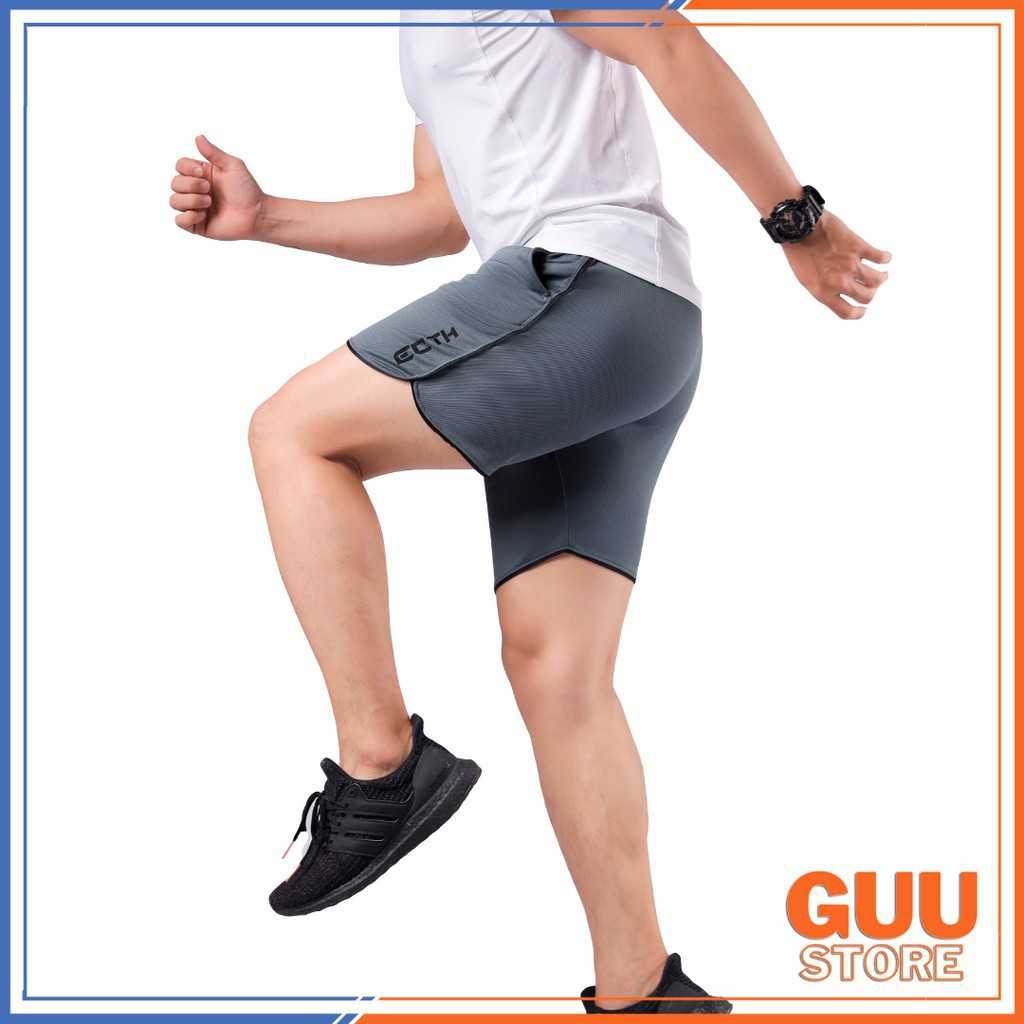 Quần Short nam Thể Thao, tập Gym Nam ECHT 𝗛𝗮̀𝗻𝗴 𝗩𝗡𝗫𝗞 co giãn cực tốt - GUU SHOP  ྇  ྇