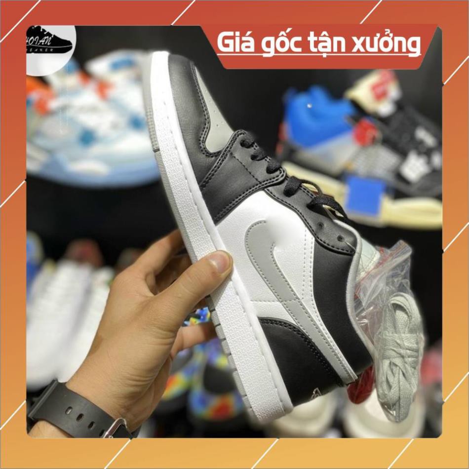 [FreeShip+ Hàng Xịn] Giày Jordan 1 Low Shadow Smoke Grey 1:1 Nam Nữ - Giày JD1 Bóng Rổ Thấp Trắng Xám Đen