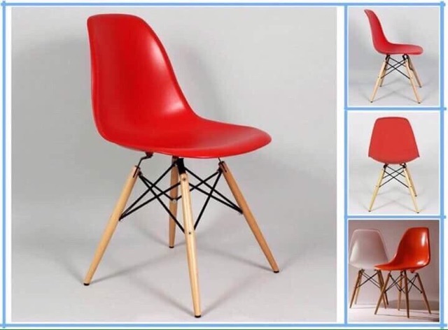 GHẾ EAMES ( chân gỗ tự nhiên lưng nhựa ) | BigBuy360 - bigbuy360.vn