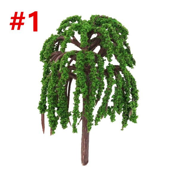 1 x Mini Sakura Willow Tree Plants Dollhouse Ornament Fairy Garden Home Décor