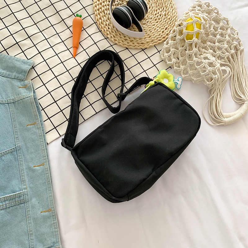 Túi xách vải bạt màu trơn sức chứa lớn thời trang nữ 2022