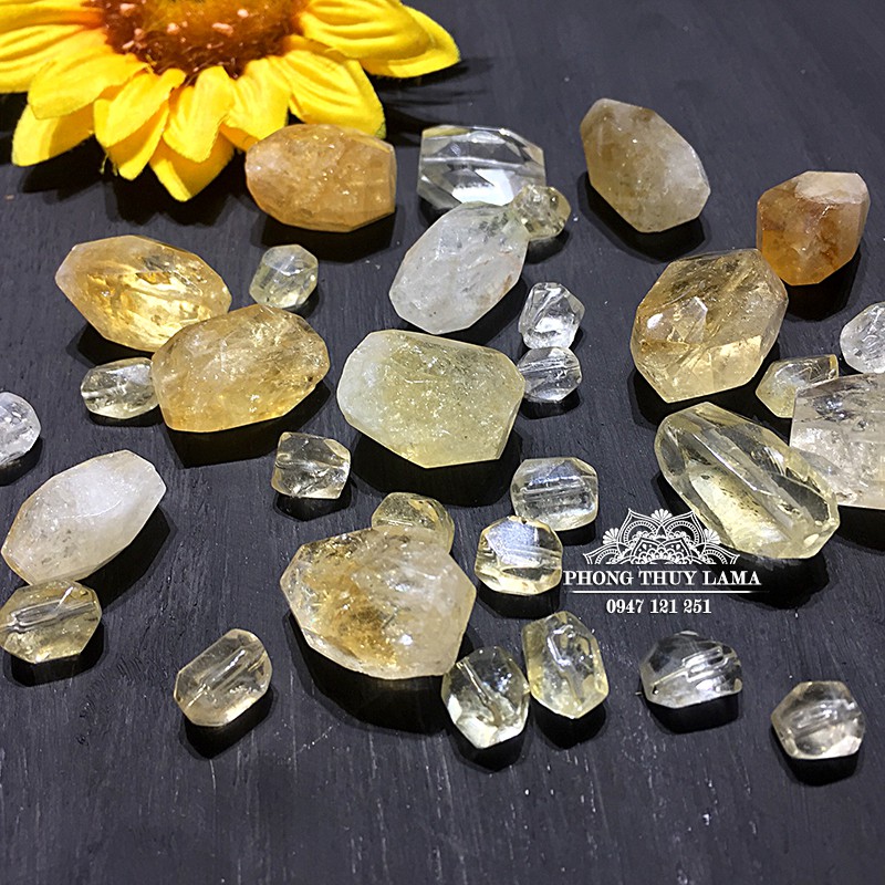 Nguyên liệu đá citrine thô 3171, 3170