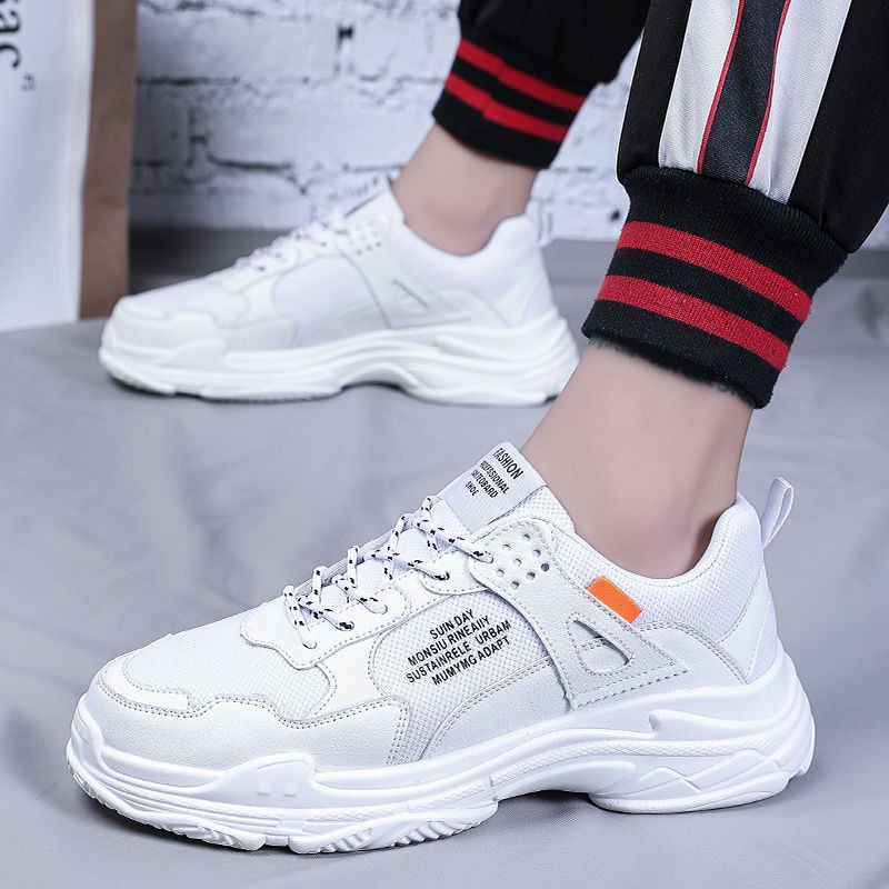 Giày sneaker thể thao nam độn đế Tem Cam lưới thoáng khí phong cách ulzzang Hàn Quốc cực Hot NB-56