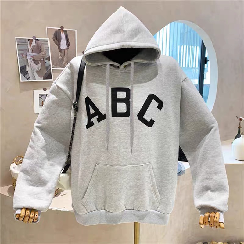 Áo hoodie in hình ABC nam nữ,chất nỉ bông dầy dặn , ao hoodie form rộng unisex