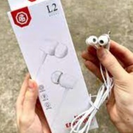 Tai nghe L2 có mút chống ồn, dây trắng, có mic, bass, âm thanh to, sống động, có dây jack 3.5mm