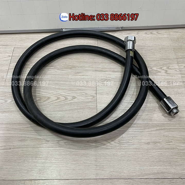 Dây bơm trụ bơm xăng dầu kèm 2 đầu nối phi 27