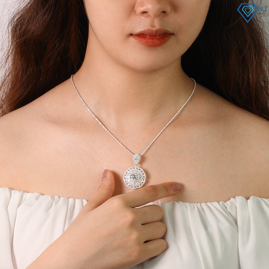 Dây chuyền bạc nữ đính đá sang trọng DCN0548 - Trang sức TNJ