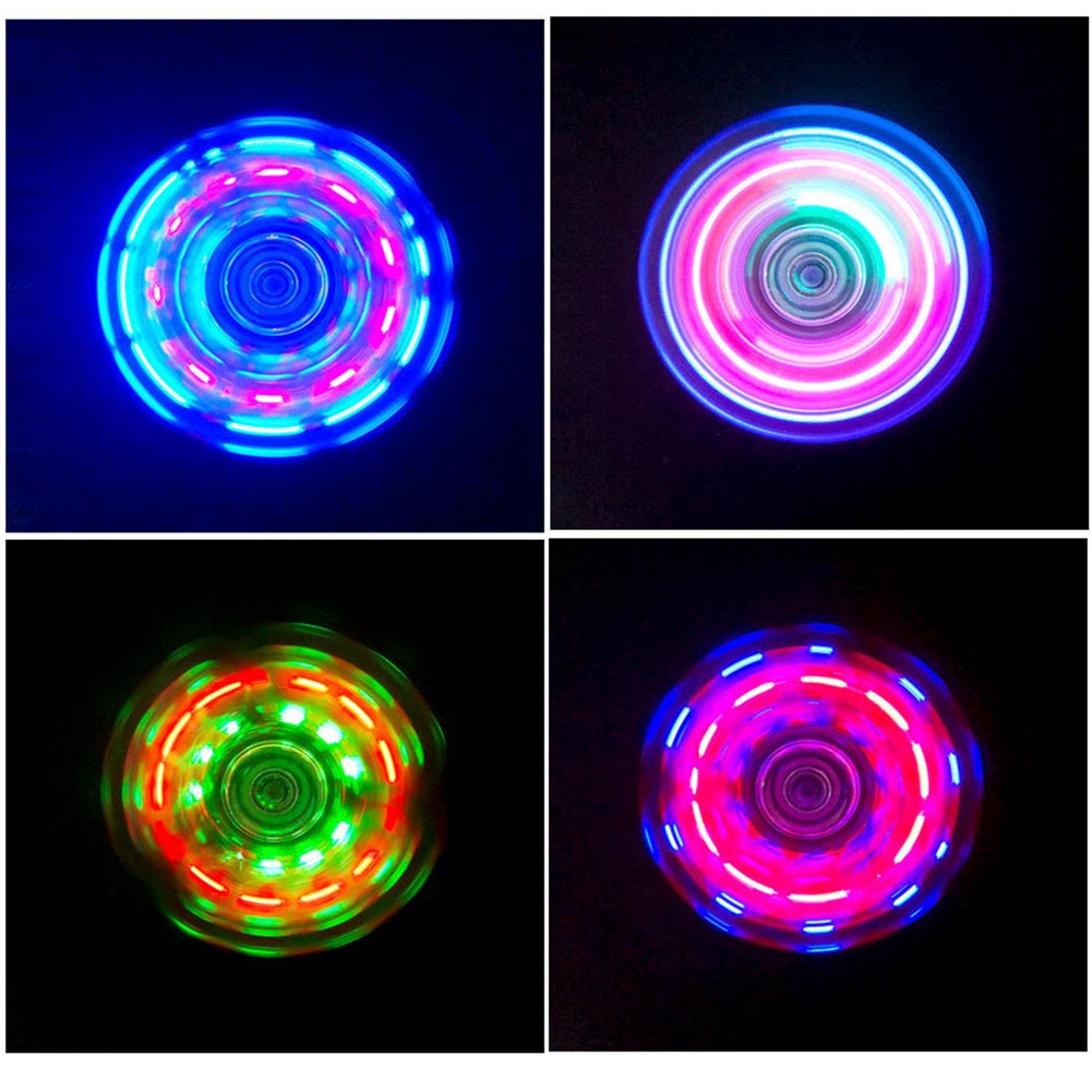 Con quay Spinner đồ chơi đèn Led phát sáng xả Stress bằng nhựa ABS cho mọi lứa tuổi