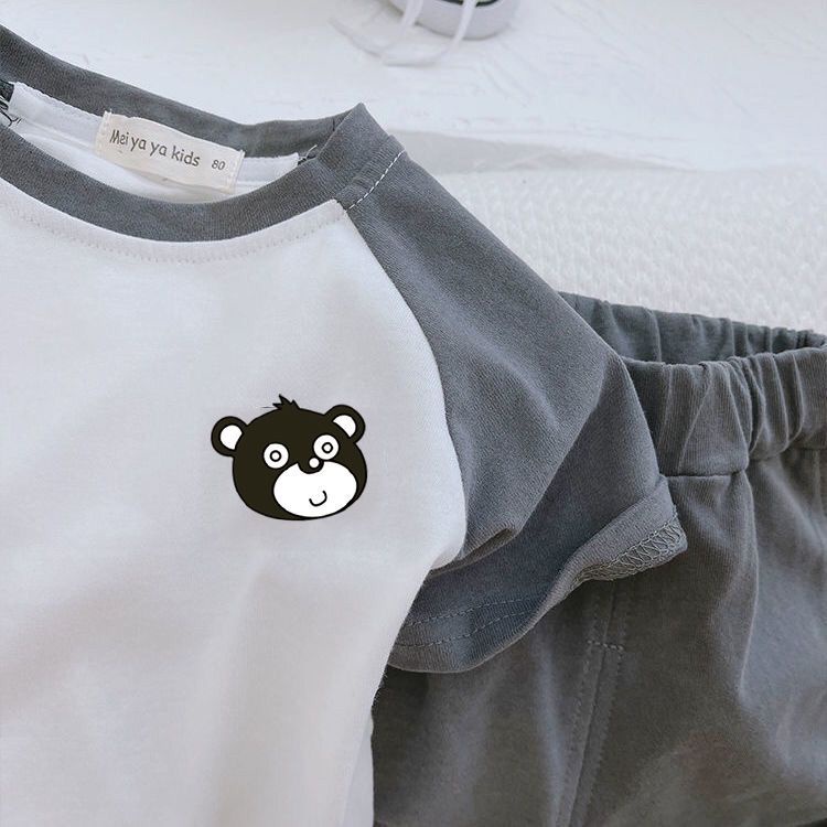 Set Áo Thun Cotton Ngắn Tay Form Rộng Họa Tiết Hoạt Hình Và Quần Short Thời Trang Mùa Hè Cho Bé Trai