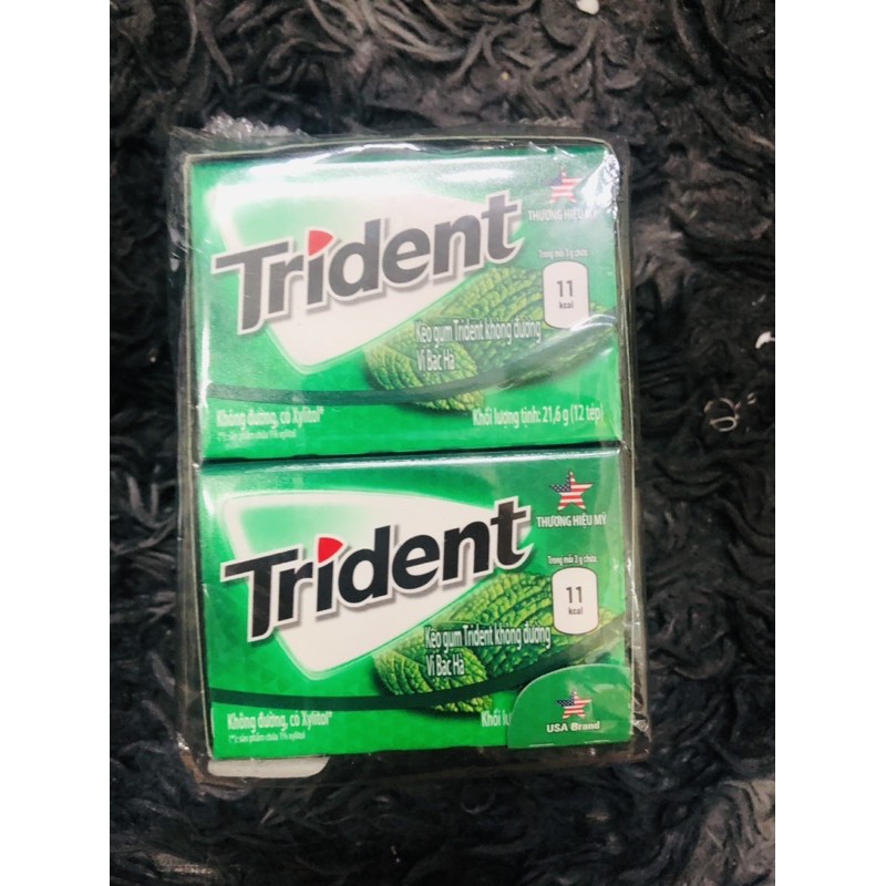 Lốc 12 vĩ kẹo gum Mỹ Trident Dưa Hấu