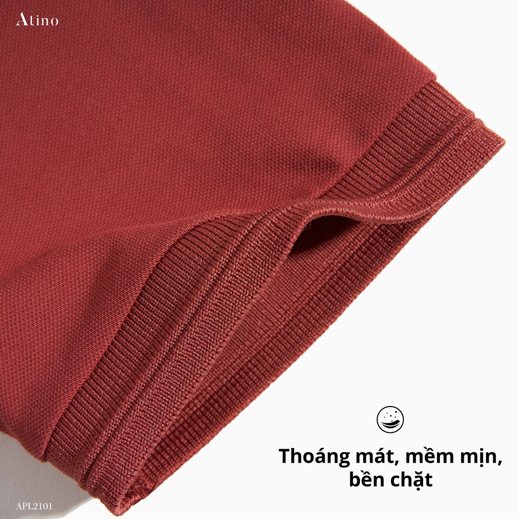 Áo Polo Nam ATINO thanh lịch vải cá sấu Cotton cao cấp thoáng mát trẻ trung chuẩn form regular APL2101 | BigBuy360 - bigbuy360.vn