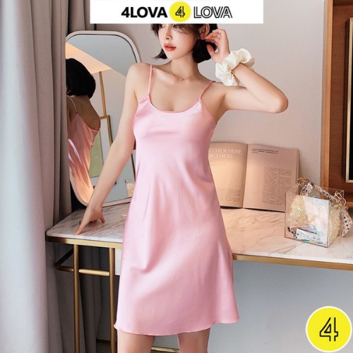 Váy Ngủ 2 Dây Lụa Satin Cao Cấp Mềm Mịn, quyến rũ-Đầm Ngủ Dễ Thương Siêu Hot