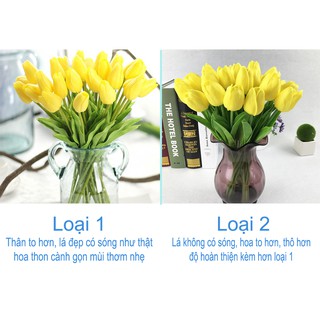 Combo 10 Hoa lụa Hoa Tulip giống thật đến 99%