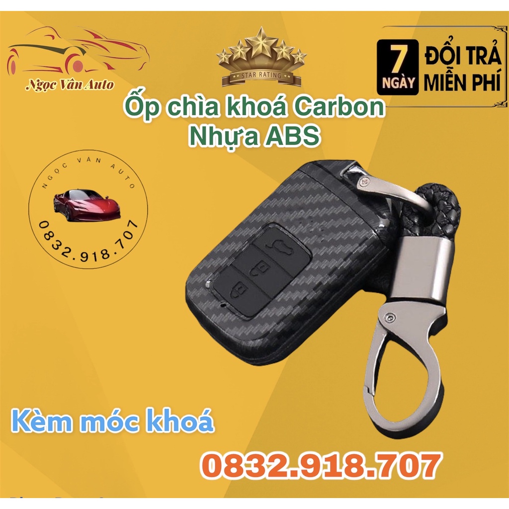 Ốp chìa khóa carbon City, Civc, Crv 2018 - 2019 - chìa 3 nút