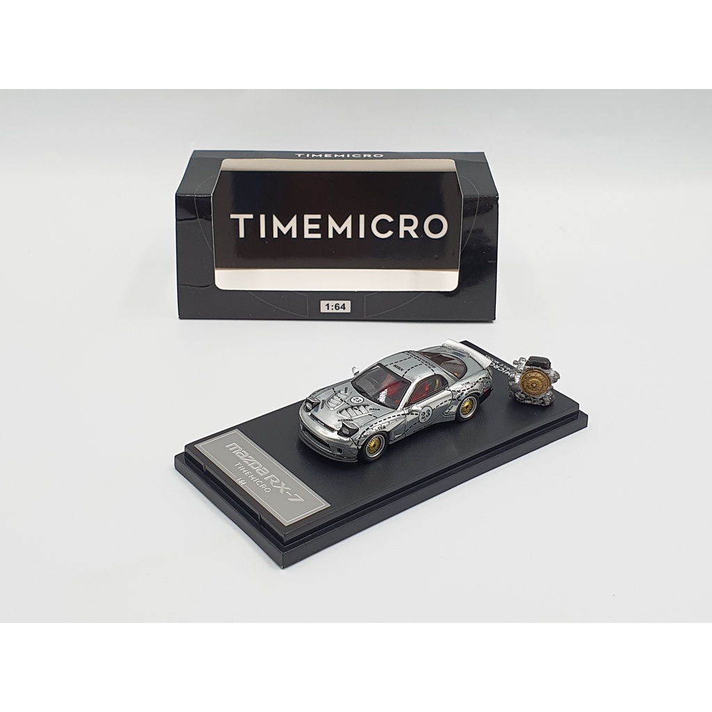 Xe Mô Hình Mazda RX-7 1:64 Time Micro (Xám)