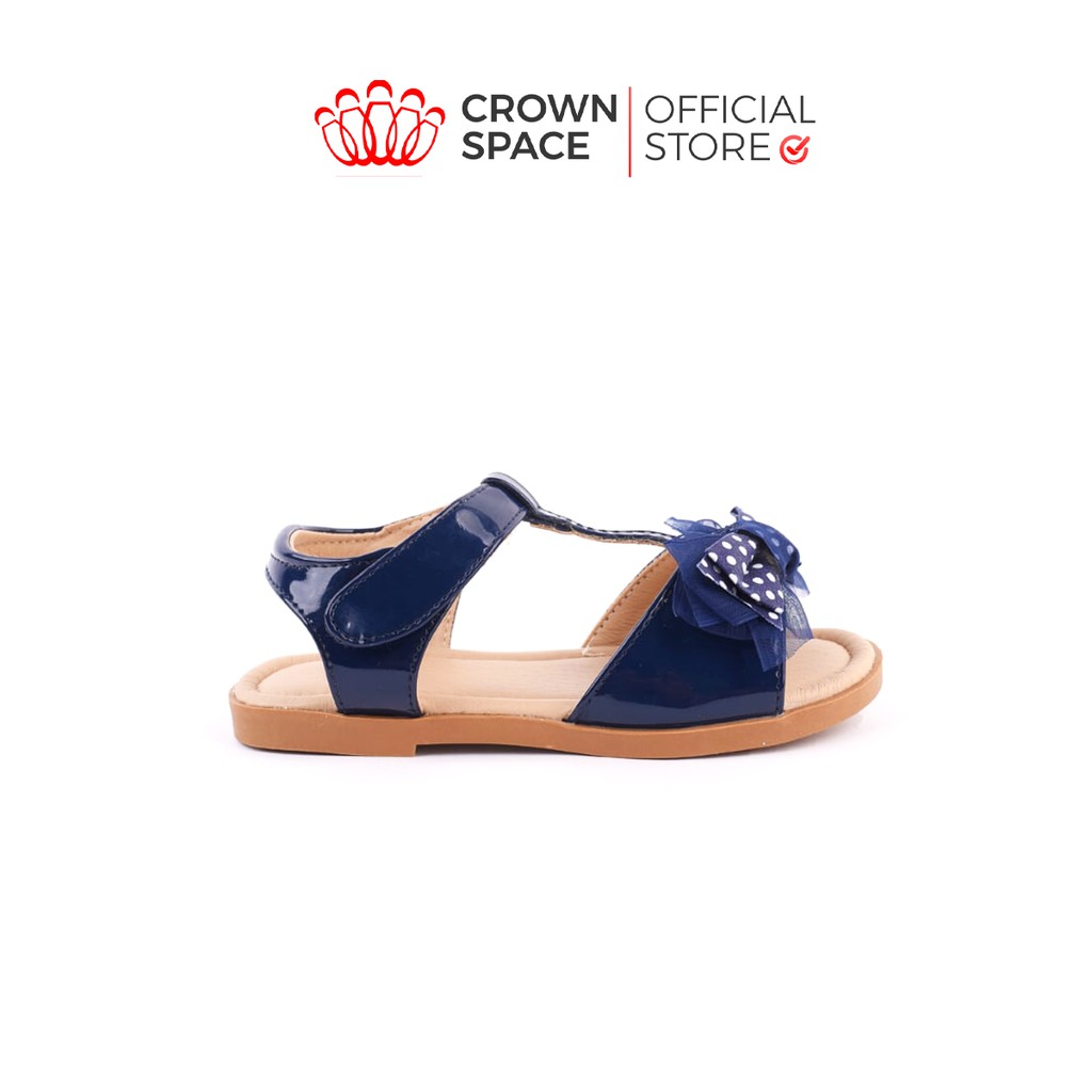 Xăng đan Bé Gái Đi Học Đi Chơi Crown Space UK Princess Sandal Trẻ Em Cao Cấp CRUK7016 Nhẹ Êm Thoáng Size 25-32/4-14 Tuổi