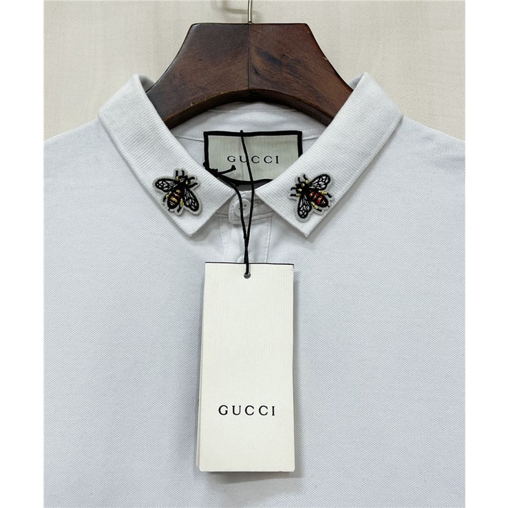 Áo Thun POLO Ngắn Tay Thêu Hình Ong Thời Trang Năng Động Gucc1 2022 S-4XL
